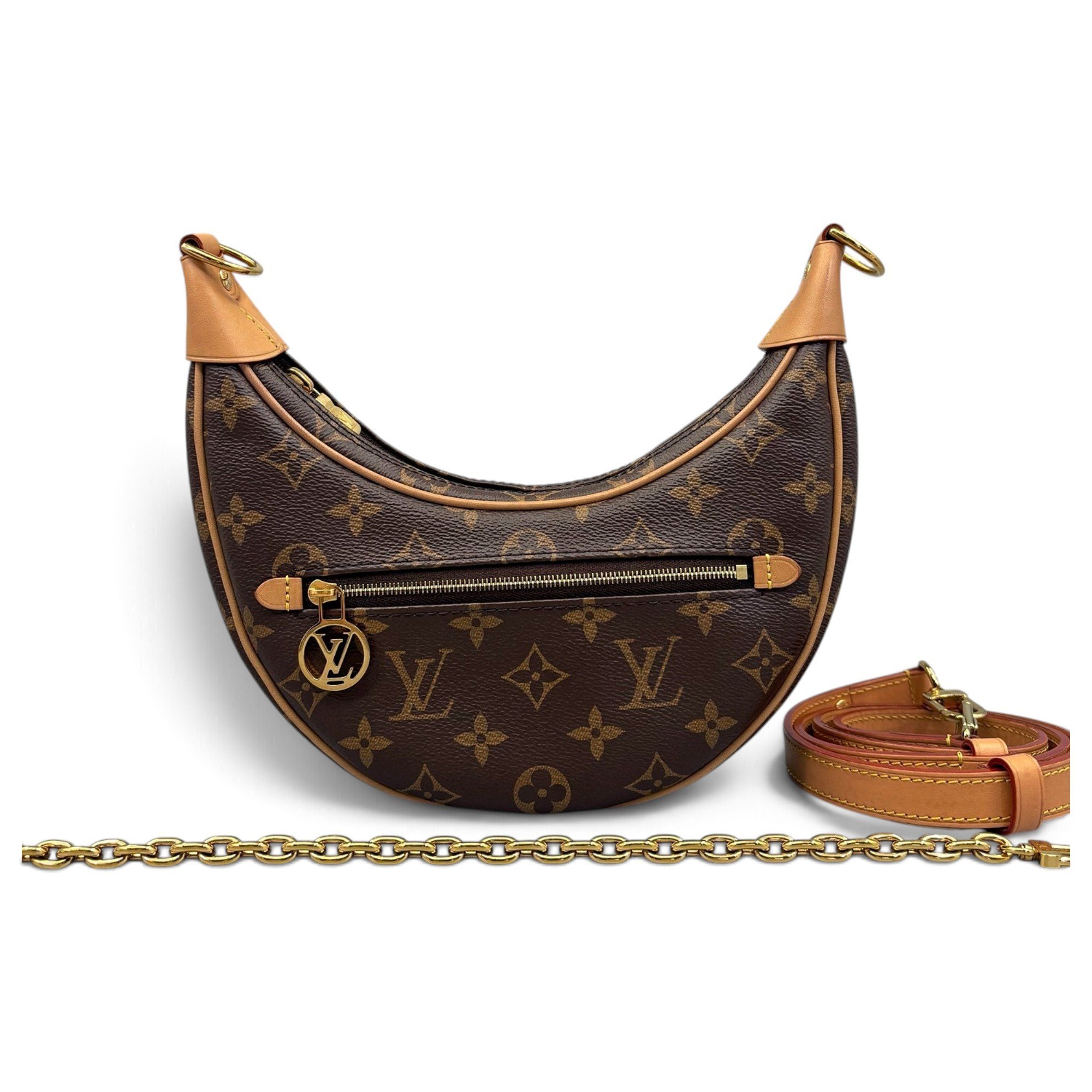 Loop leather handbag