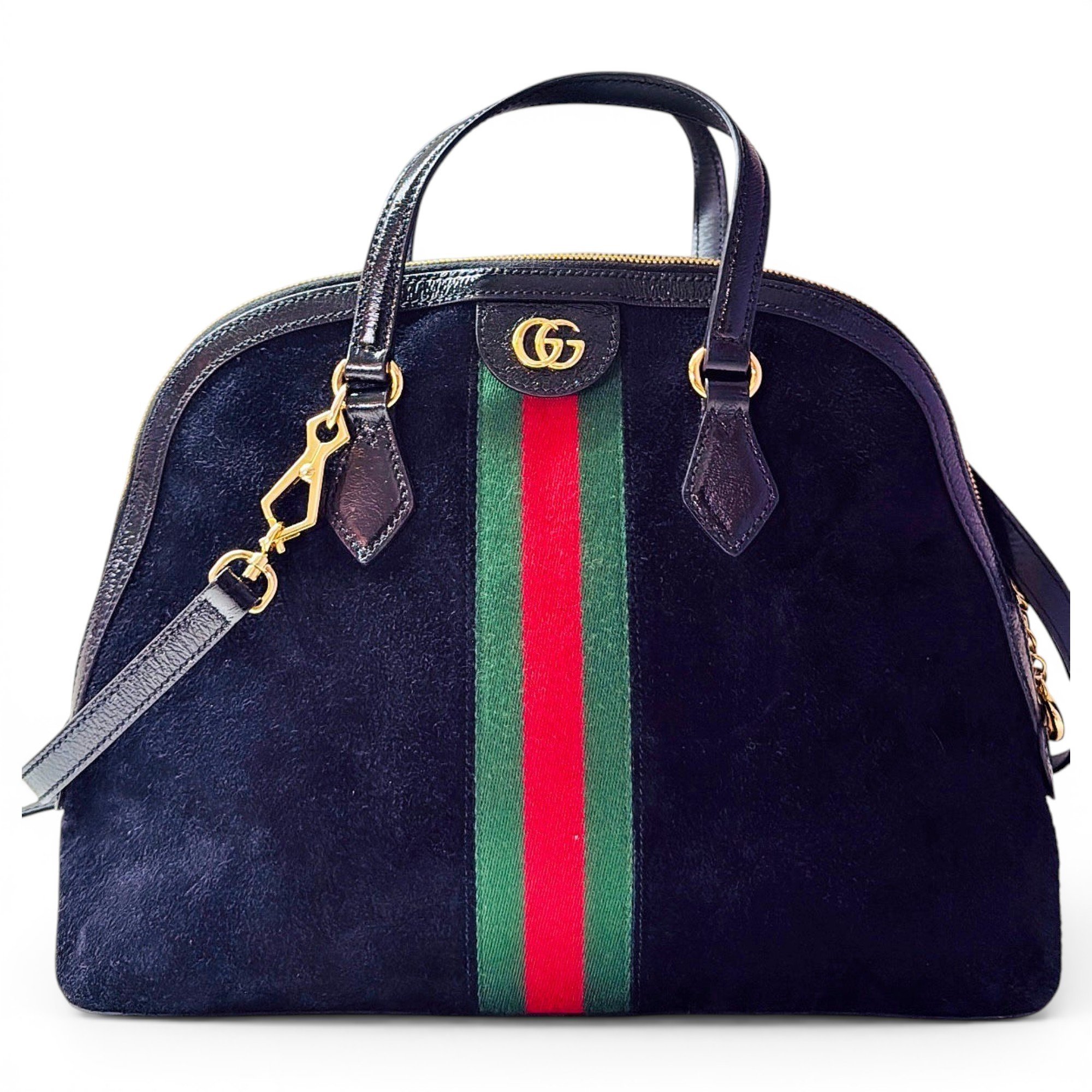 Ophidia Dome Top Handle leather handbag