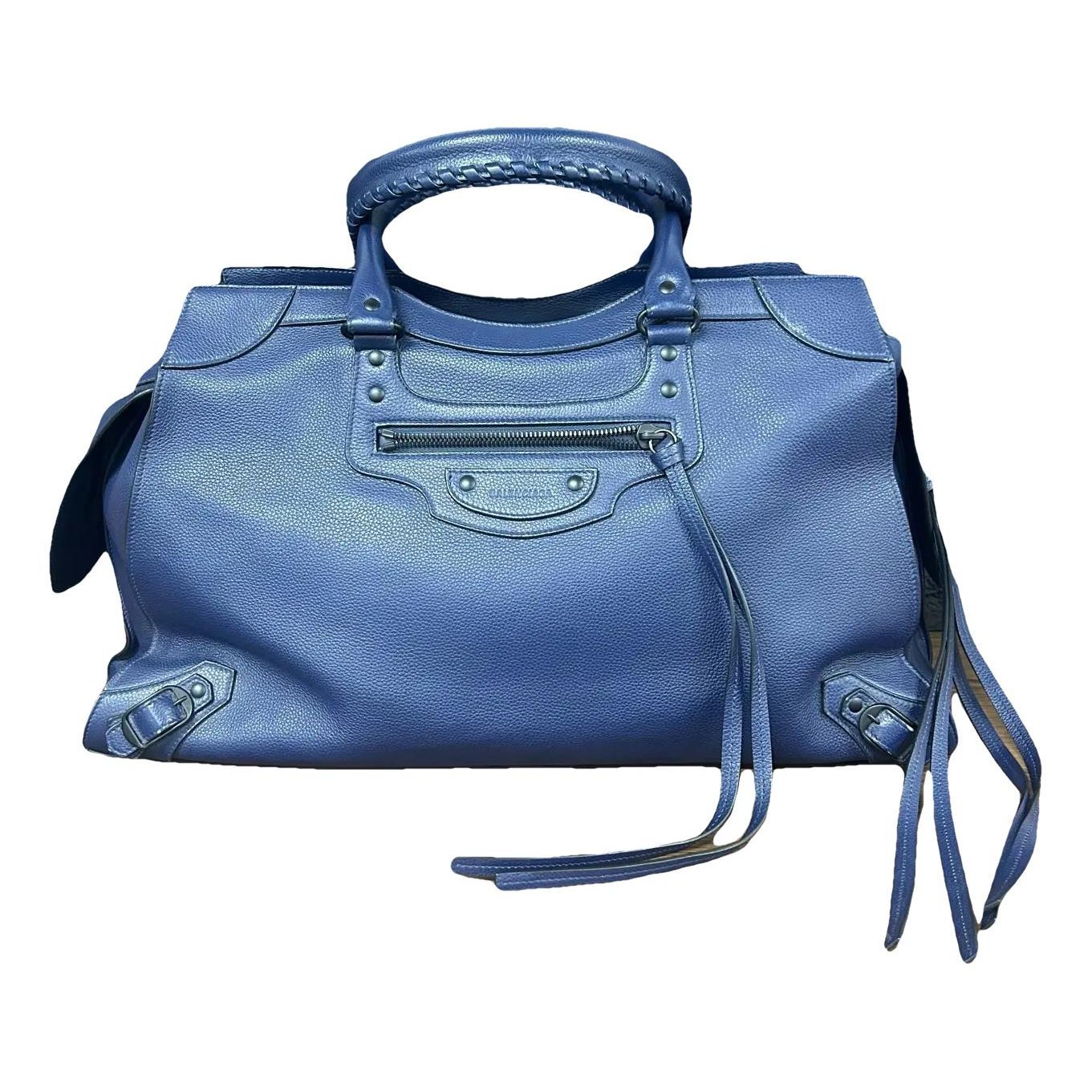 City leather handbag