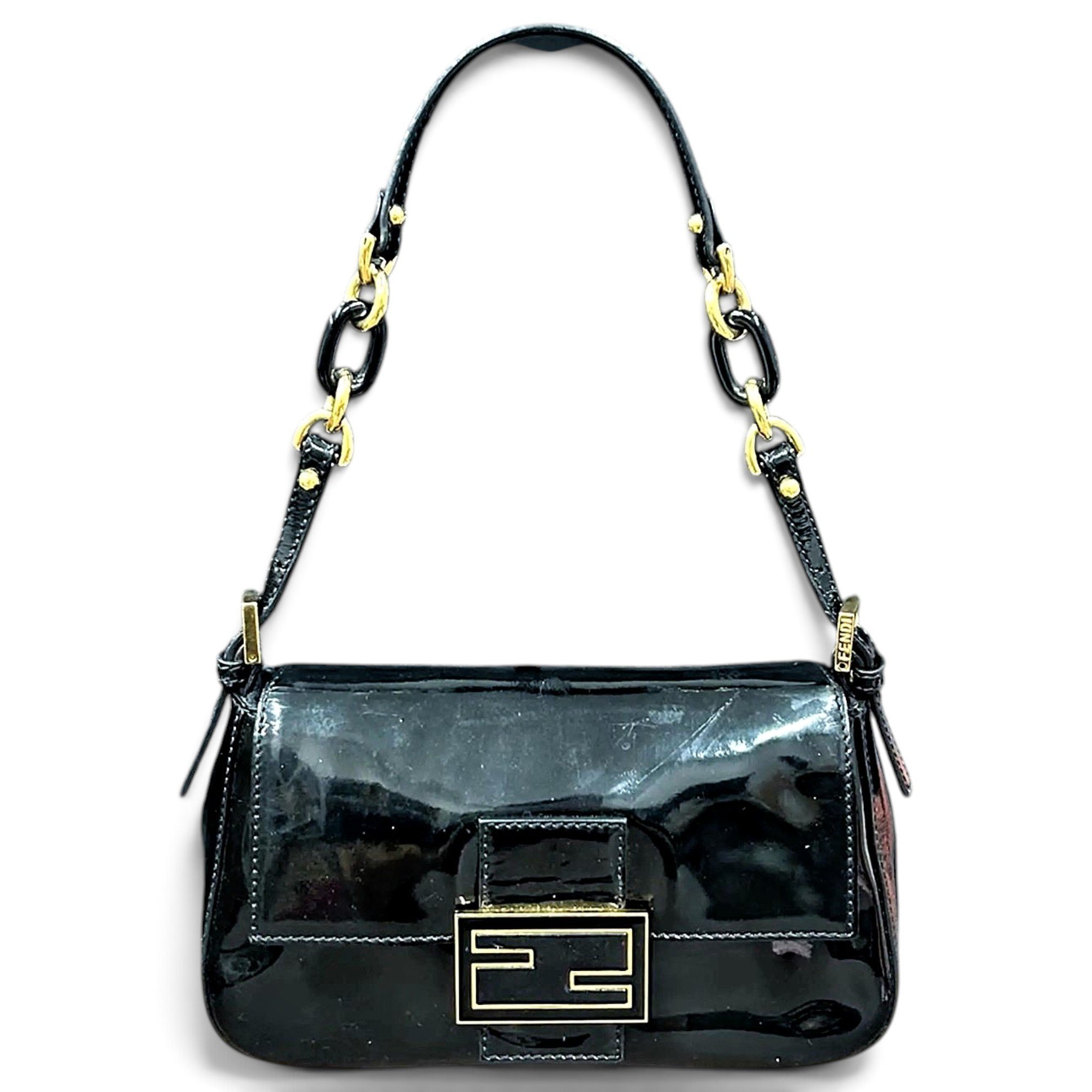 Patent leather handbag