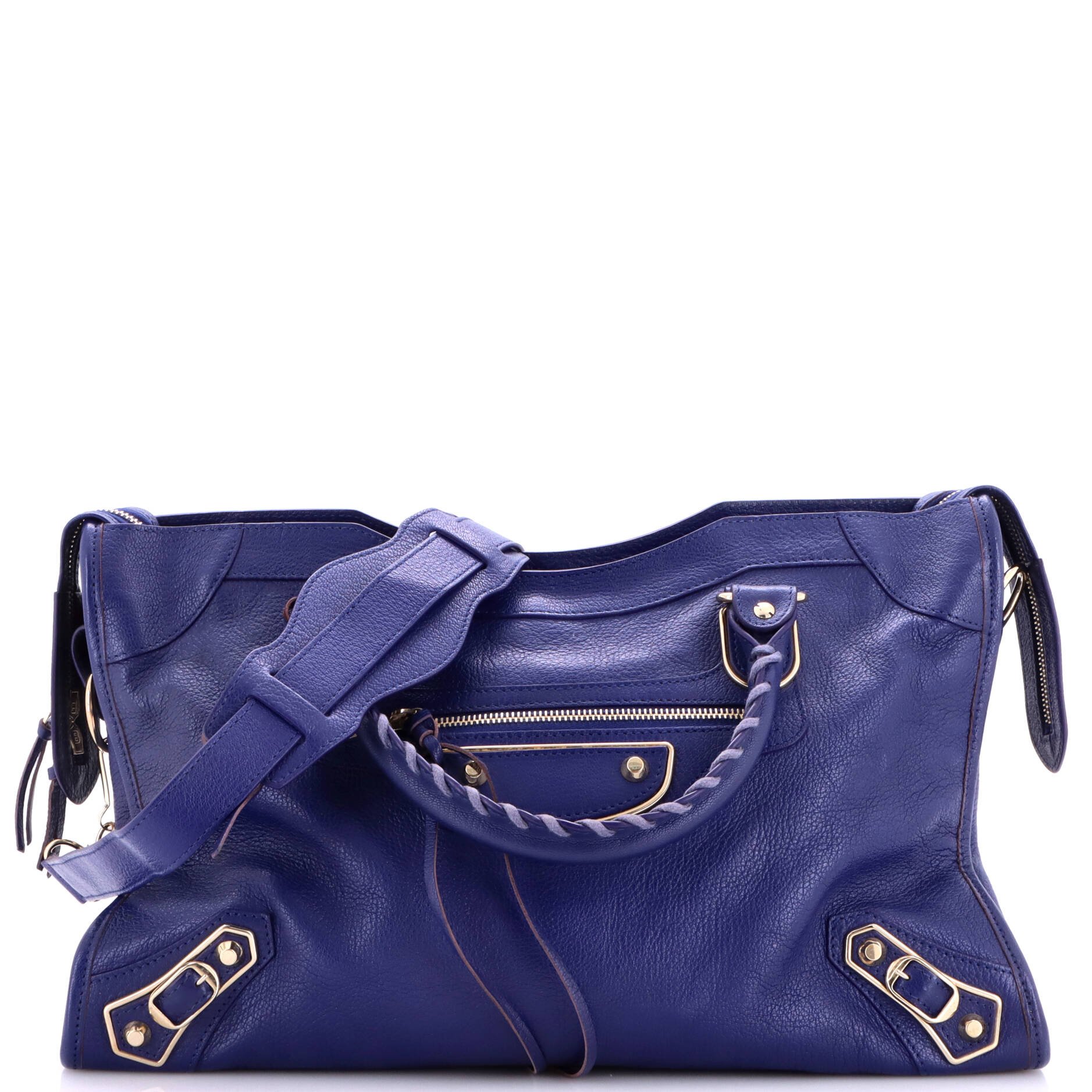City Classic Metallic Edge Bag Leather Medium