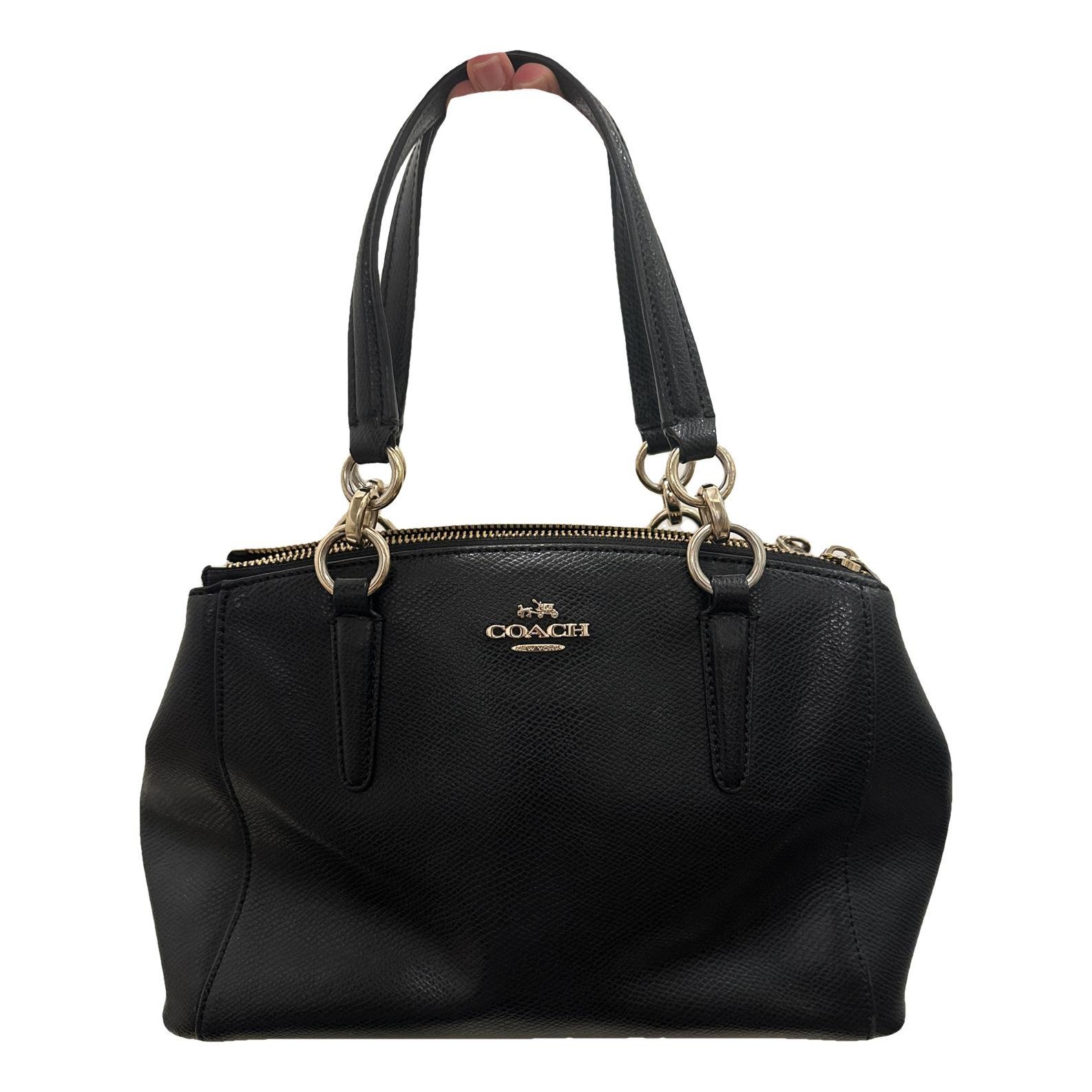 Patent leather handbag