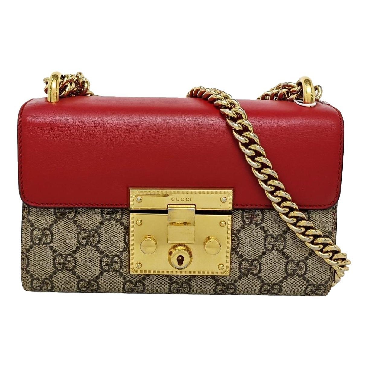 Padlock leather handbag