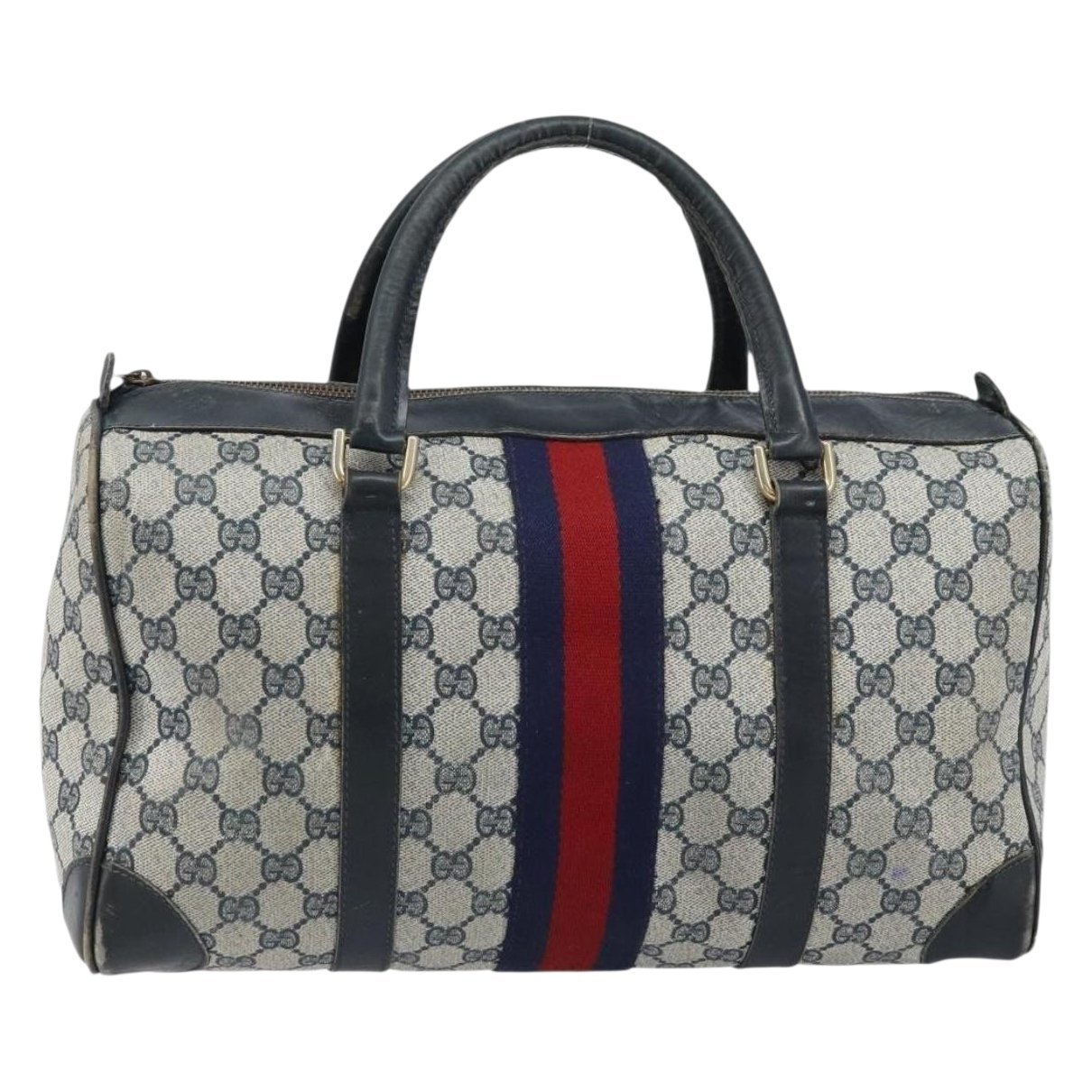 Boston leather bowling bag