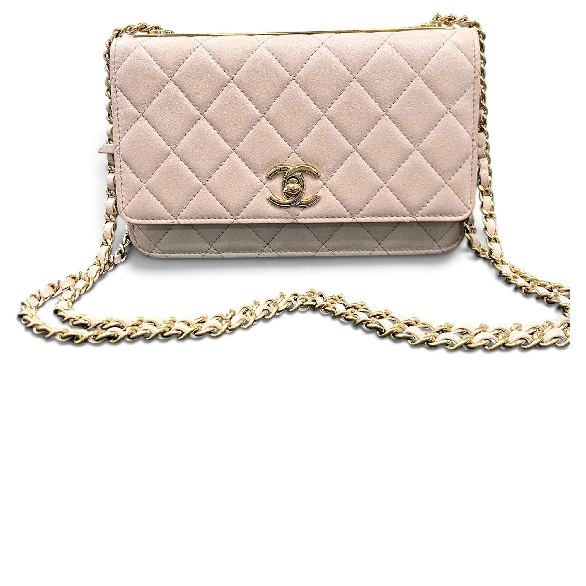 Trendy CC Flap leather crossbody bag