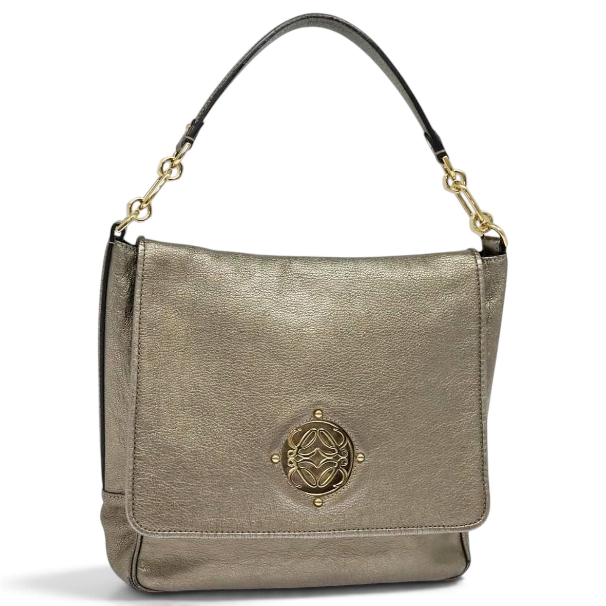 Anagram leather handbag