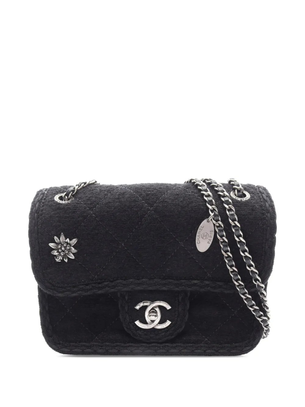 2015-2016 Paris-Salzburg Quilted Wool Edelweiss Flap crossbody bag