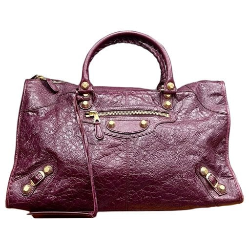 City leather handbag