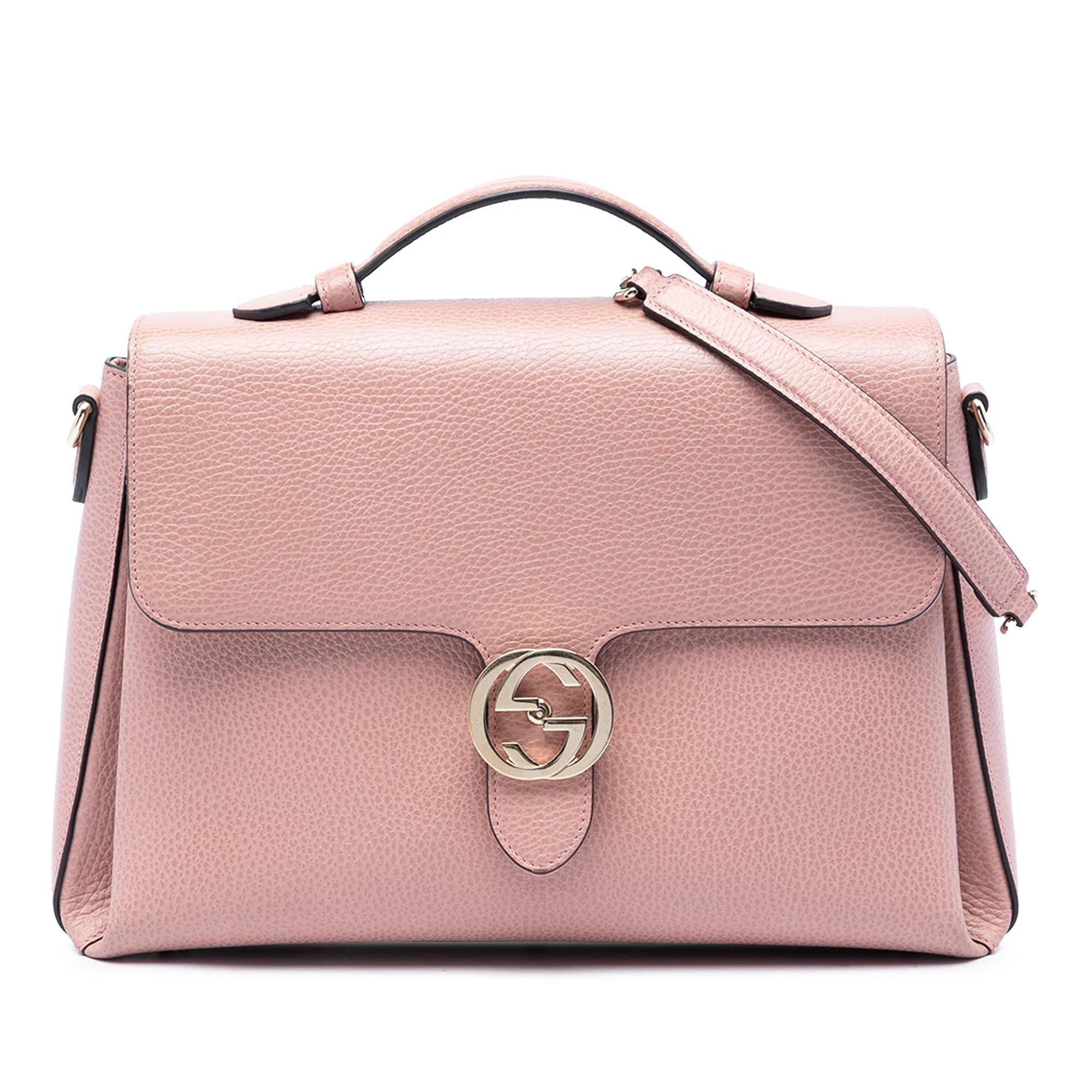 Interlocking pony-style calfskin handbag