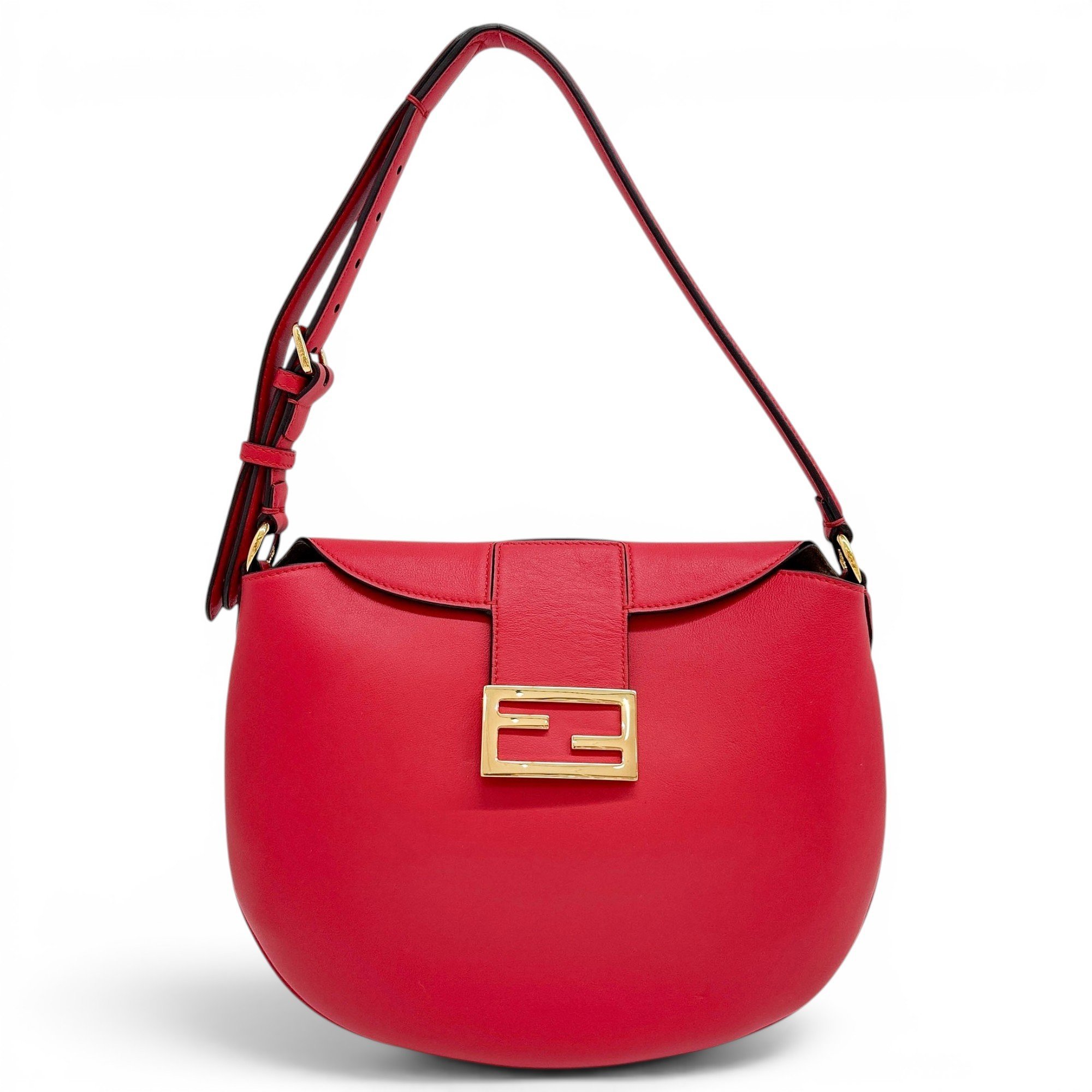 Croissant leather handbag