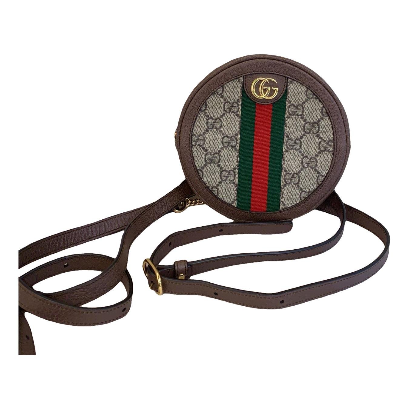 Ophidia Round leather handbag
