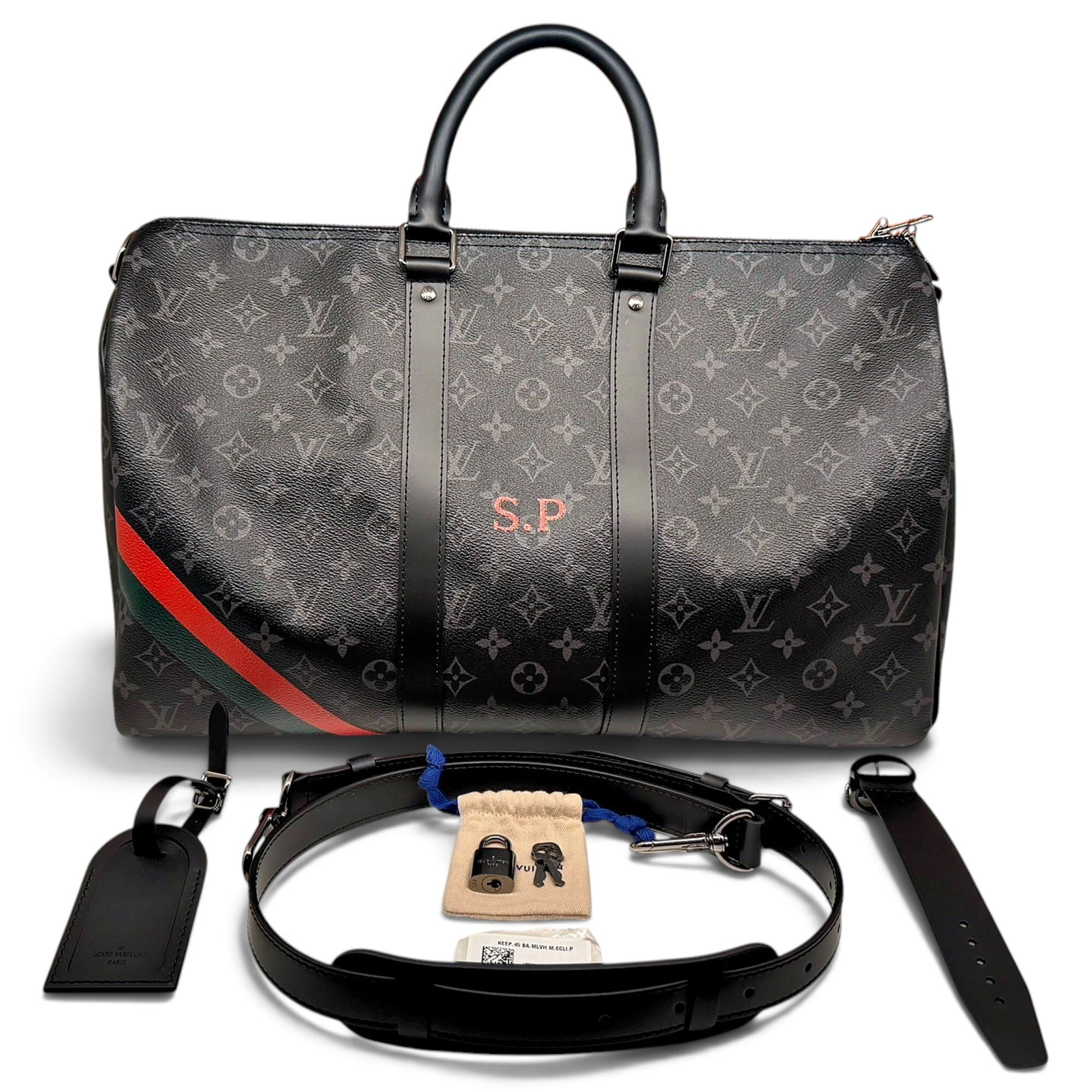 Keepall leather travel bag