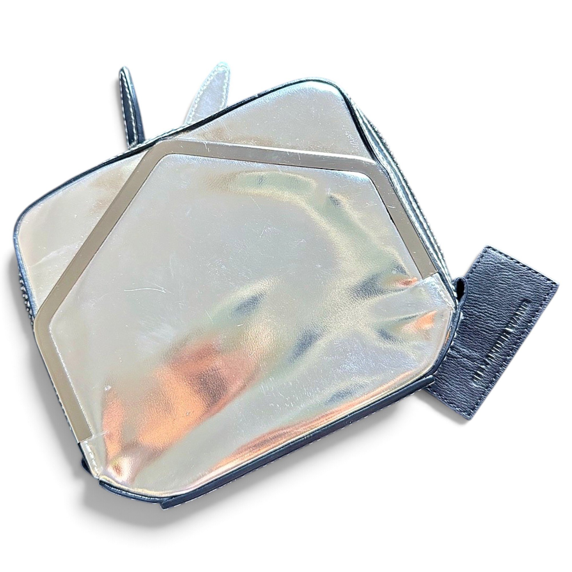 Leather clutch bag
