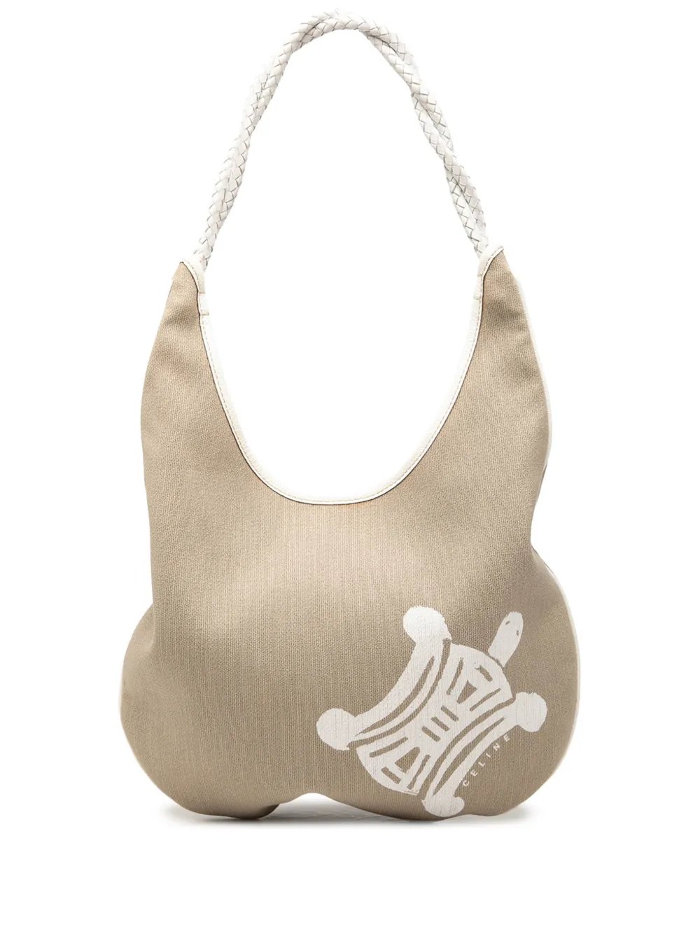 Celine 2007 Canvas Turtle hobo bag