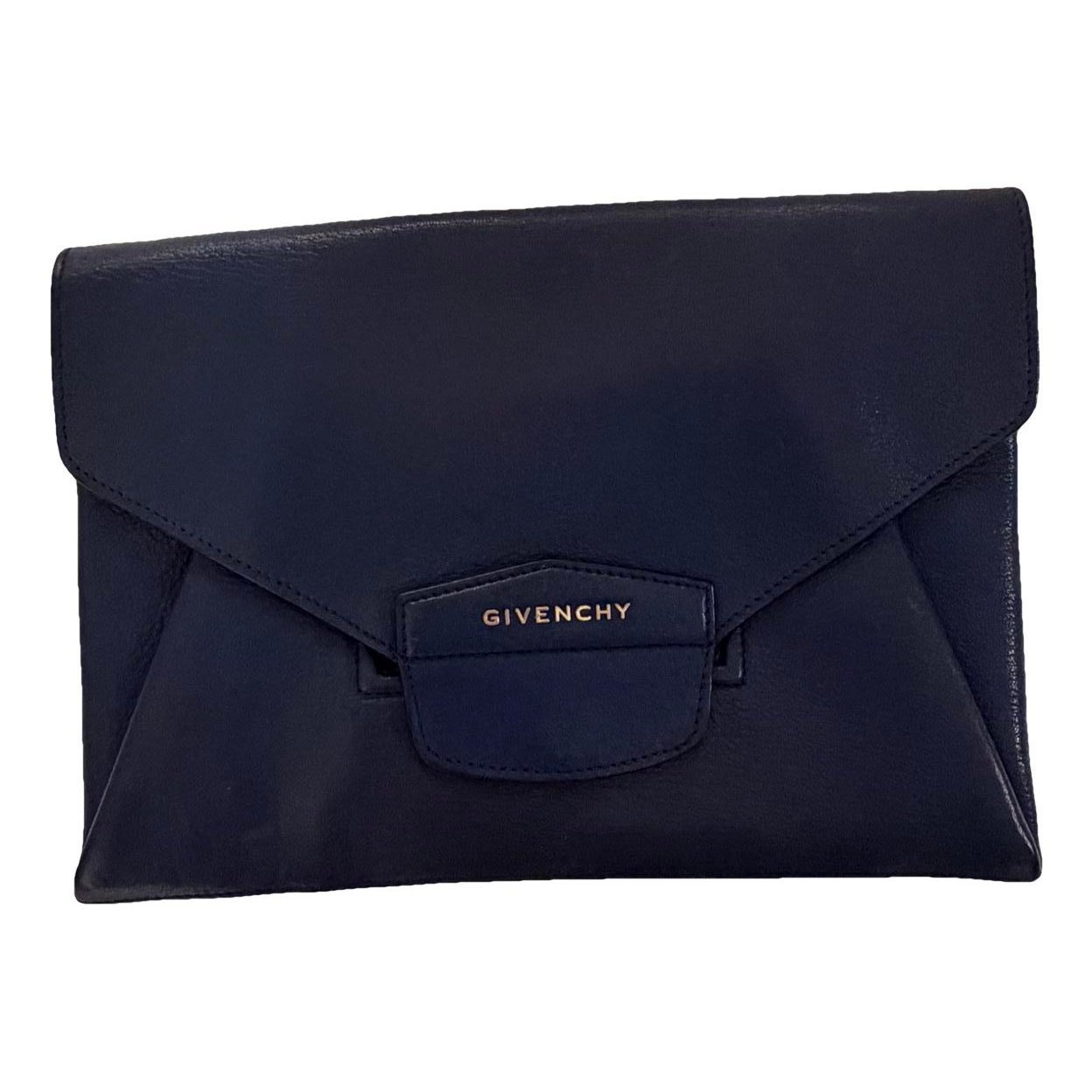 Leather clutch bag
