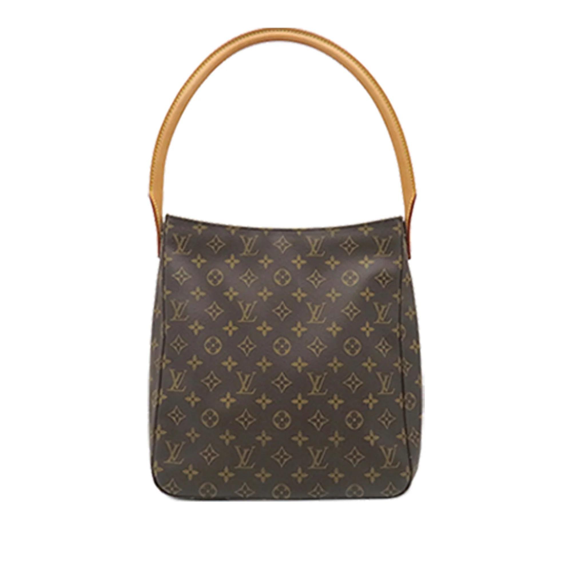 Looping leather handbag