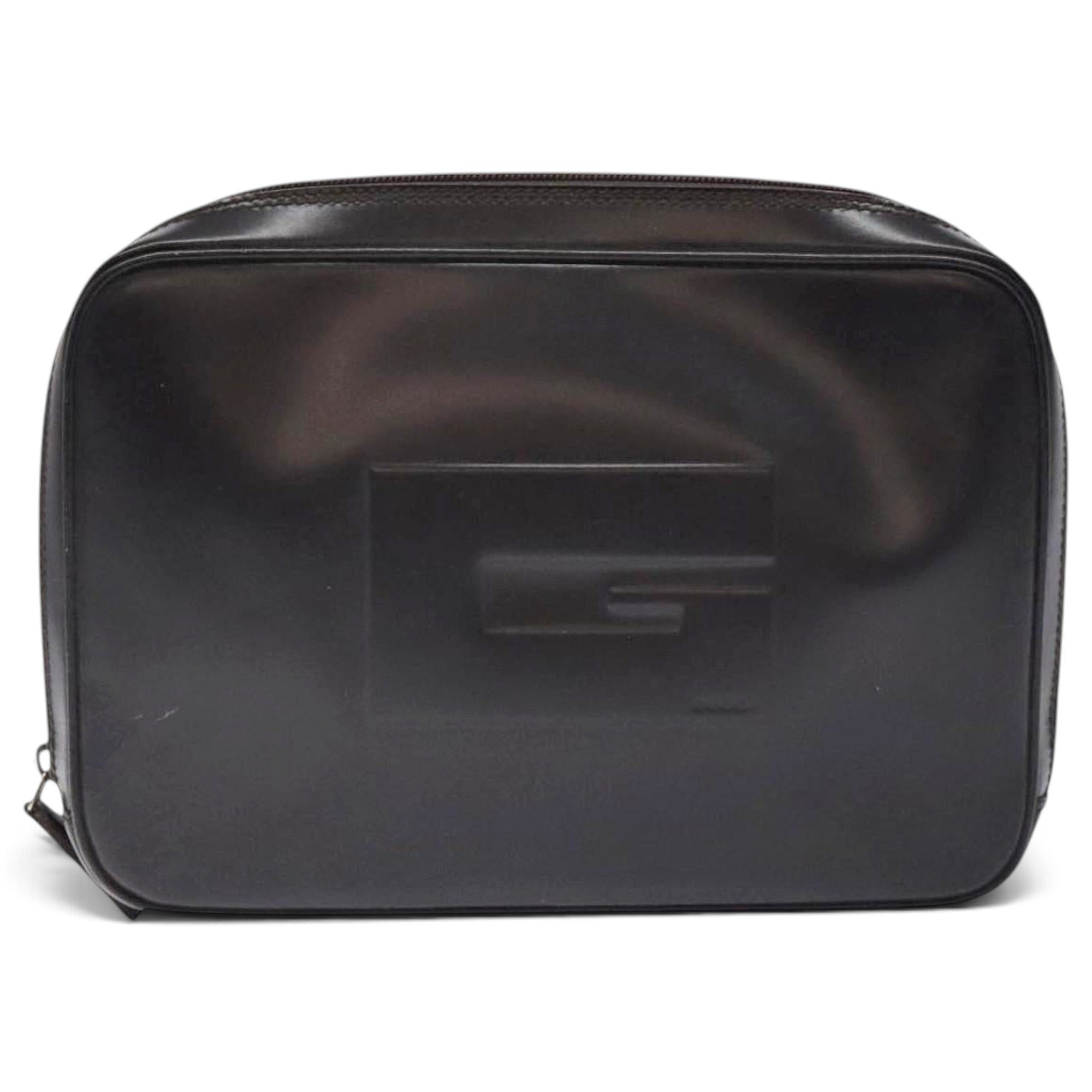 Leather clutch bag