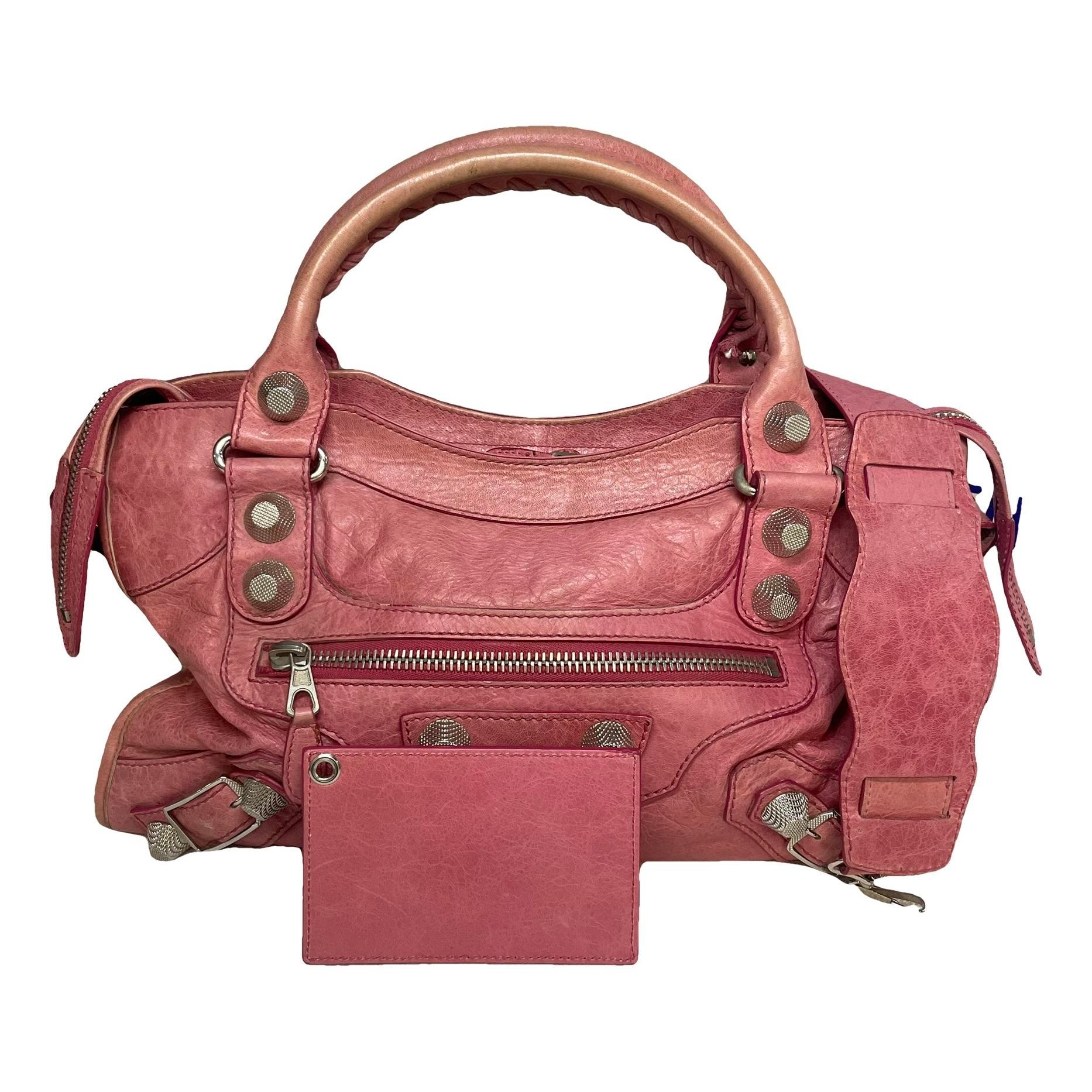 City leather handbag