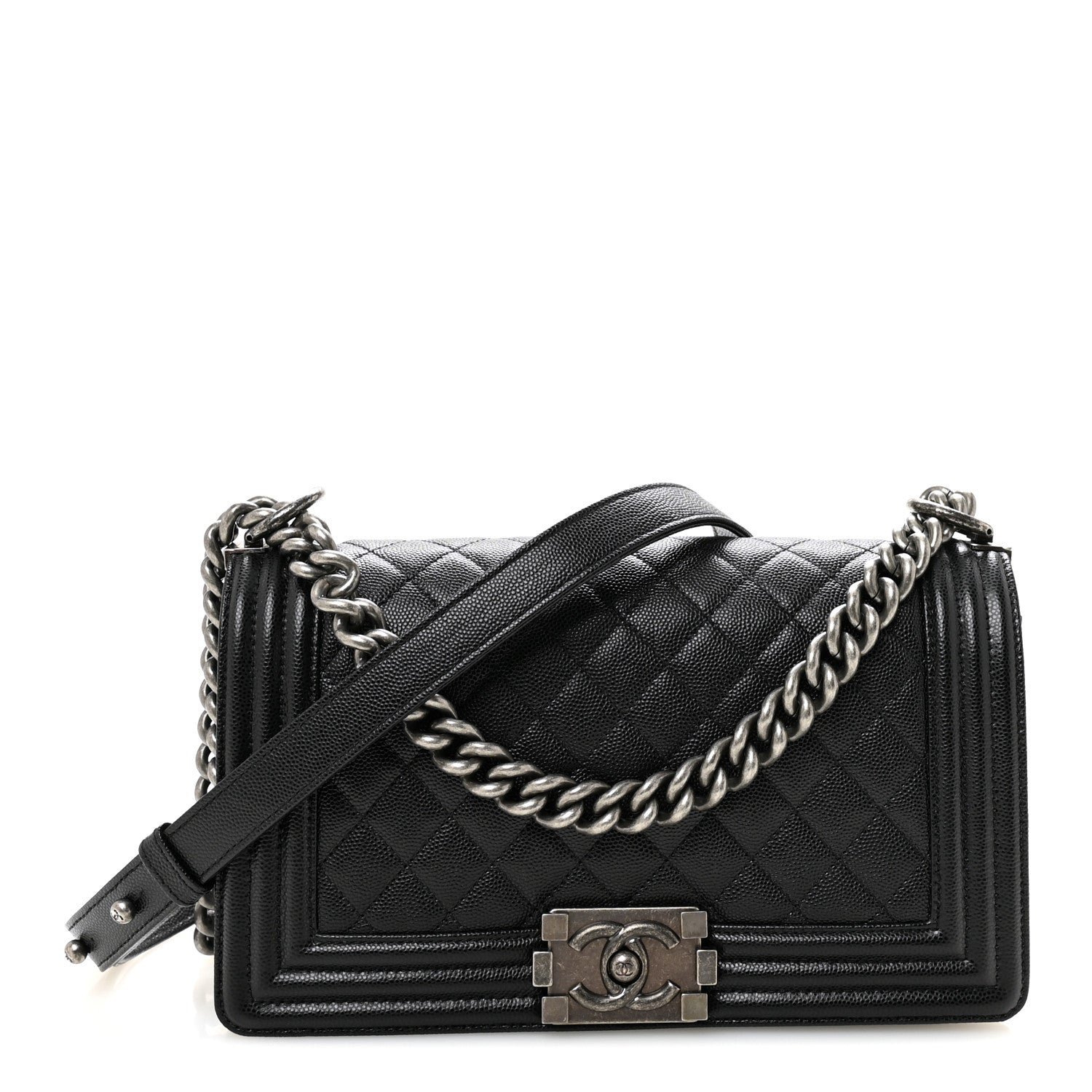 Chanel Caviar Quilted Medium Boy Flap Black