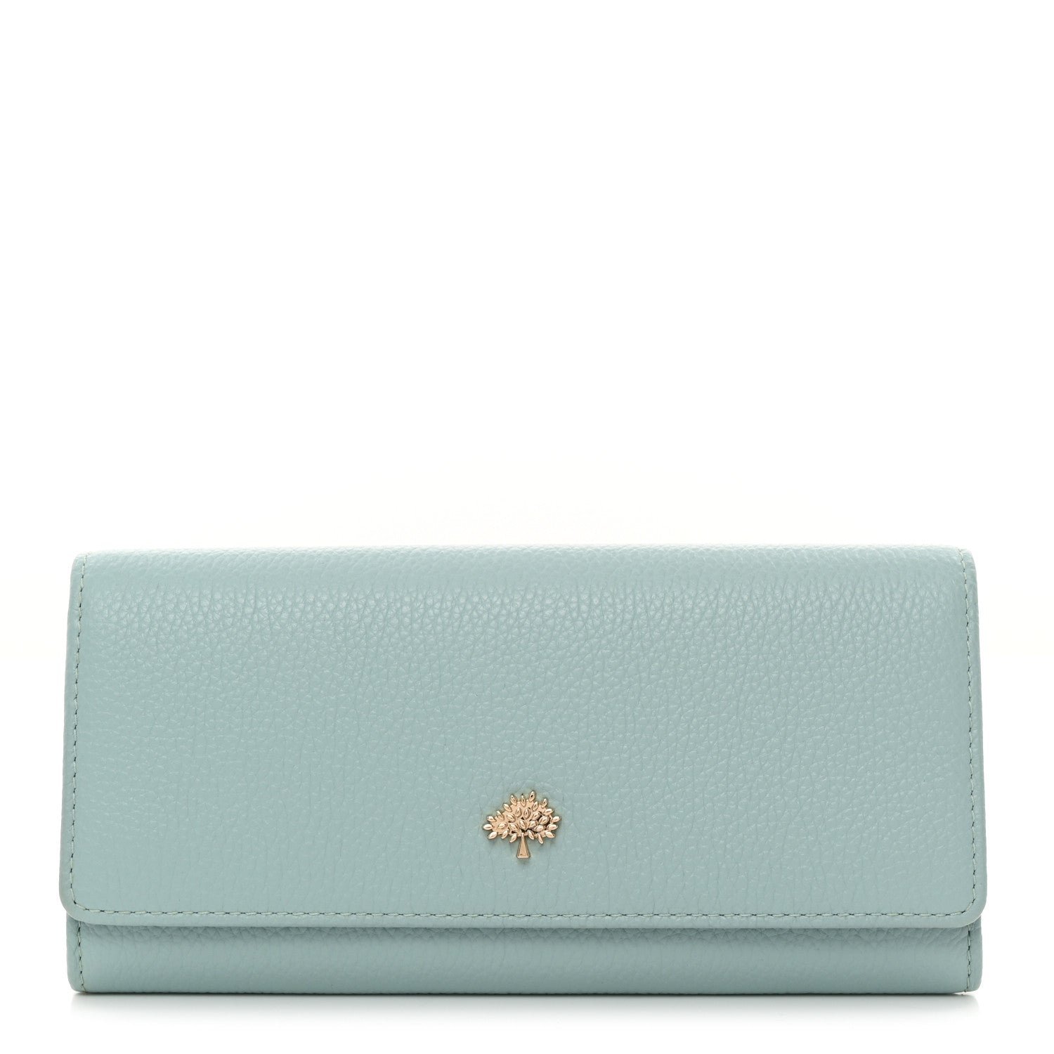 Mulberry Classic Grain Small Tree Continental Wallet Light Blue