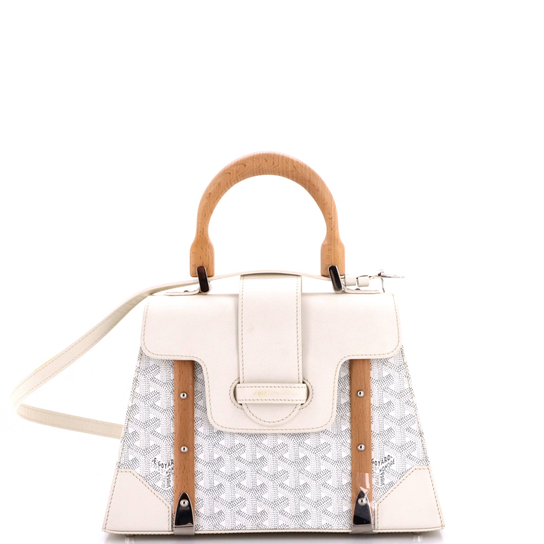 Saigon Top Handle Bag Coated Canvas with Leather PM
