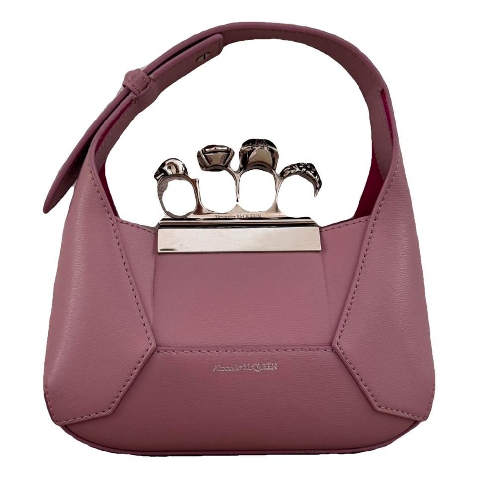 Knuckle leather handbag