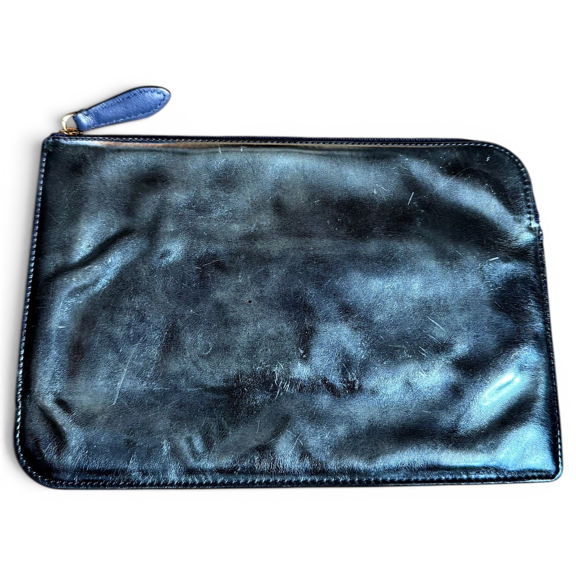 Leather clutch bag