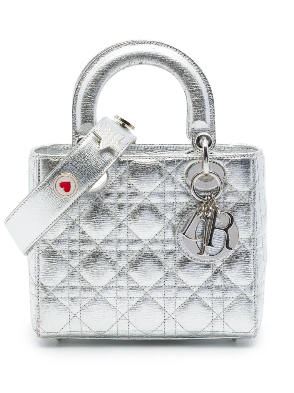 2018 Small Metallic Grained Calfskin Cannage My ABCDior Lady Dior satchel
