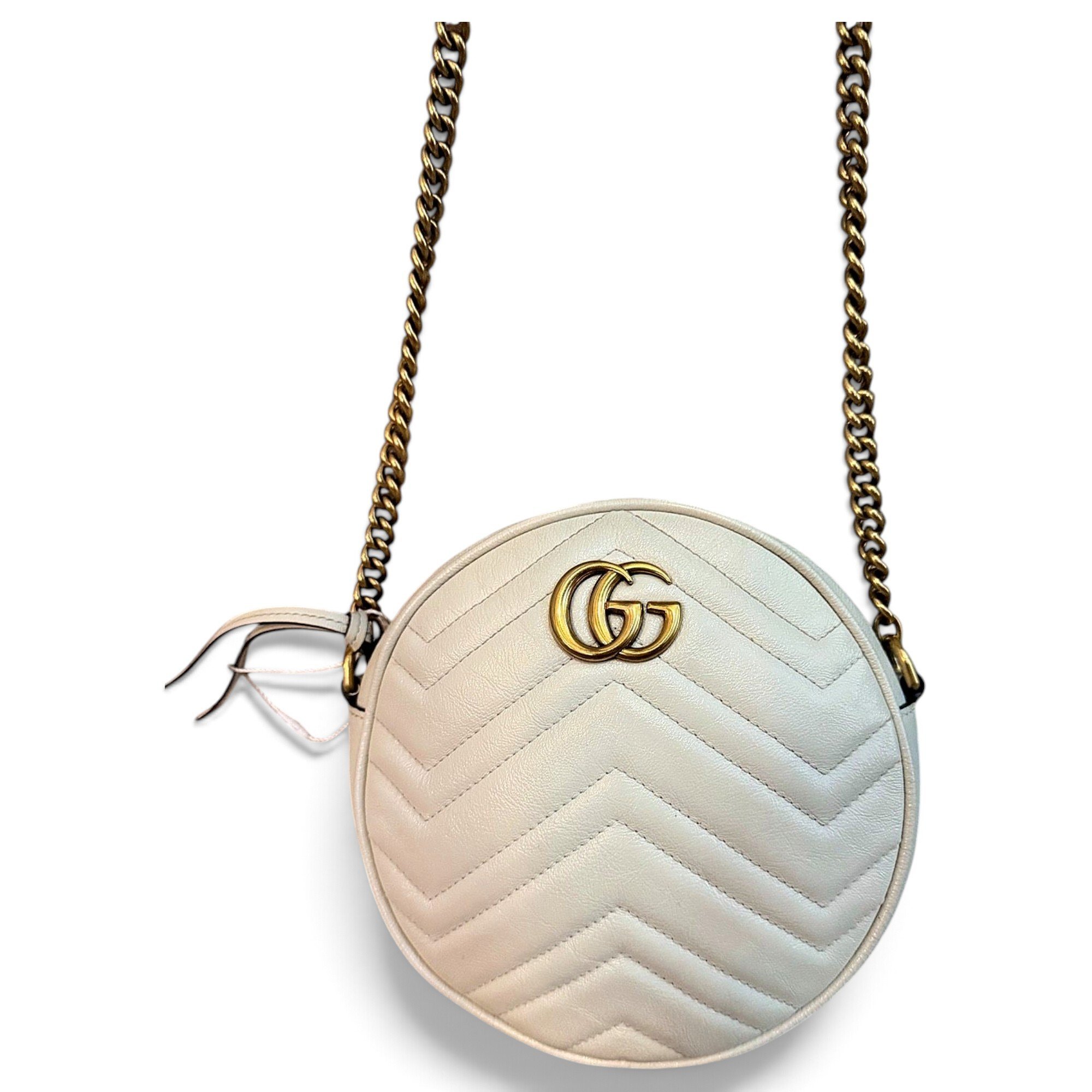 GG Marmont Round leather crossbody bag