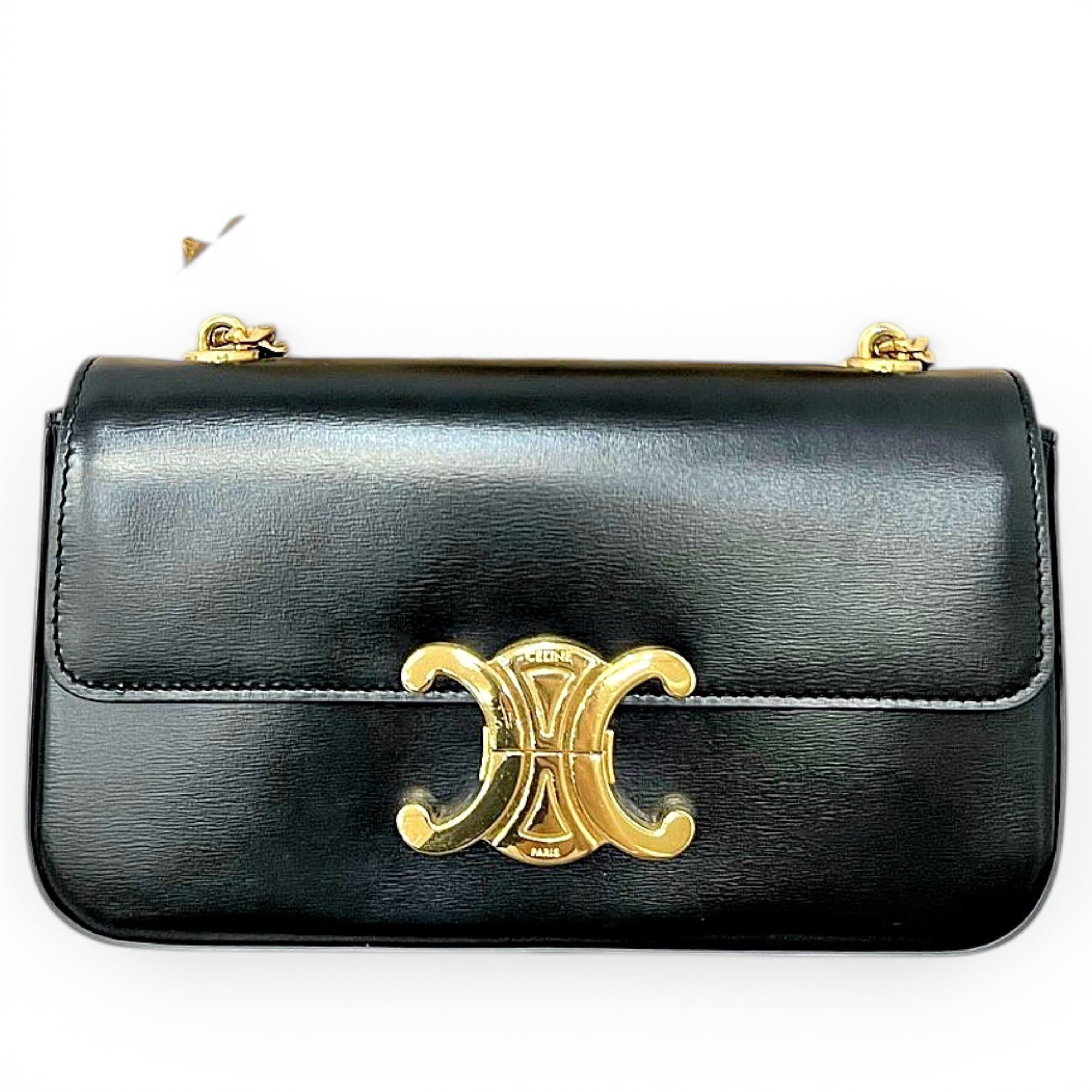Triomphe chain leather crossbody bag
