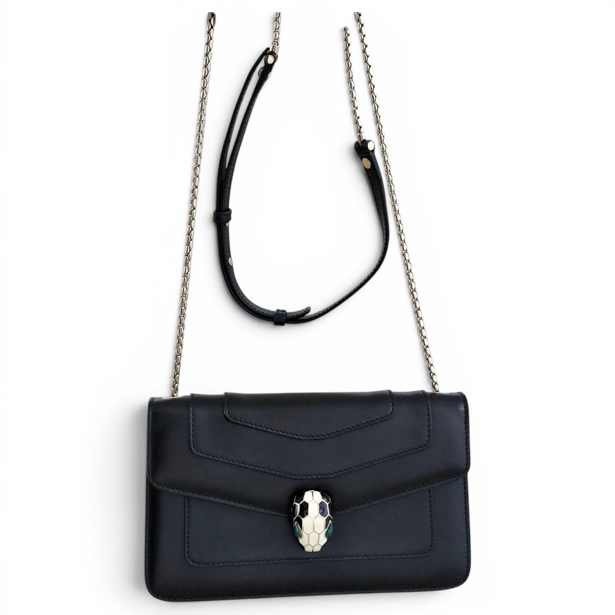 Serpenti leather handbag