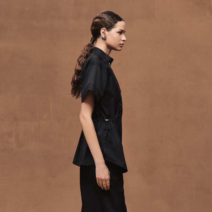 Noir Drawstring Shirt