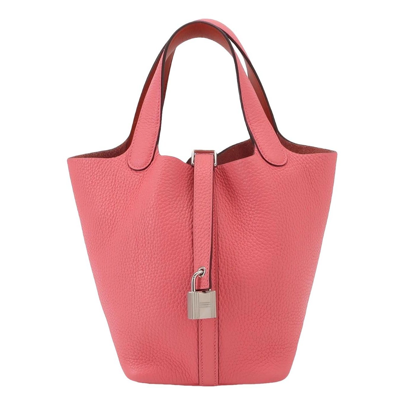 Hermes Picotin 18 Handbag Pink Clemence Leather