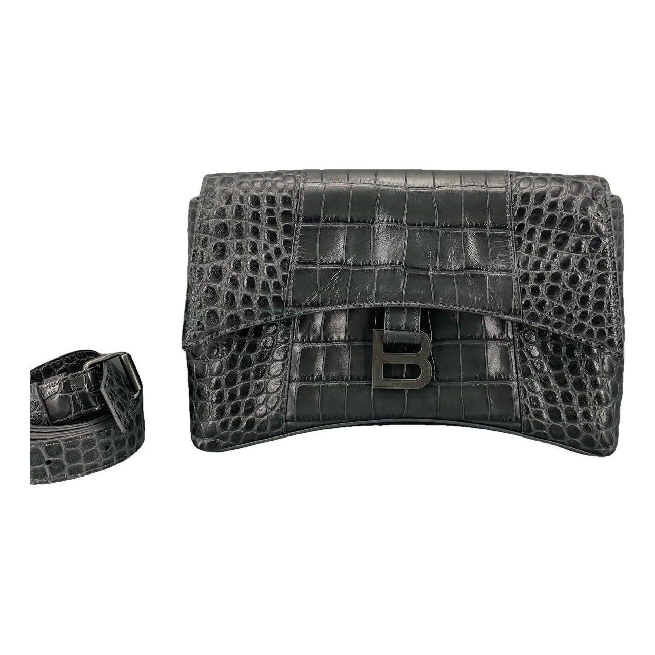 Hourglass leather mini bag