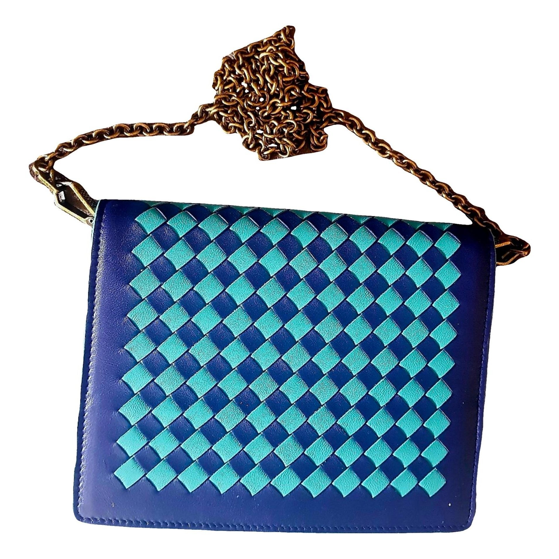 Leather clutch bag