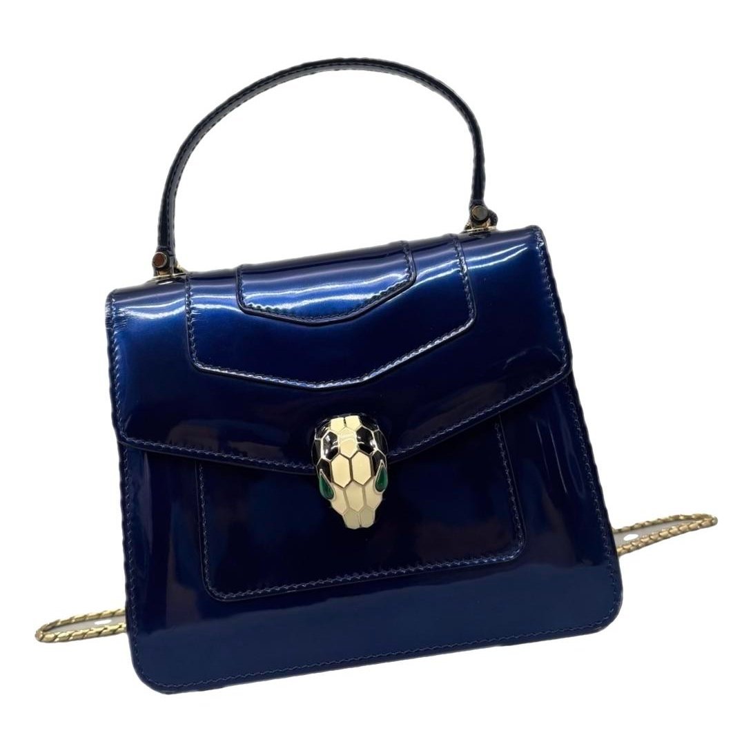 Serpenti patent leather handbag