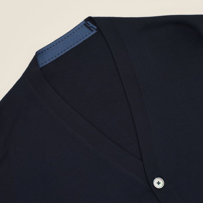 Marine "Detail H" Buttoned Cardigan