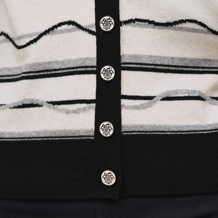 Blanc Nacre Long-sleeve Cardigan
