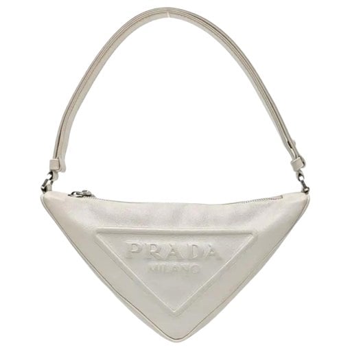 Triangle leather handbag