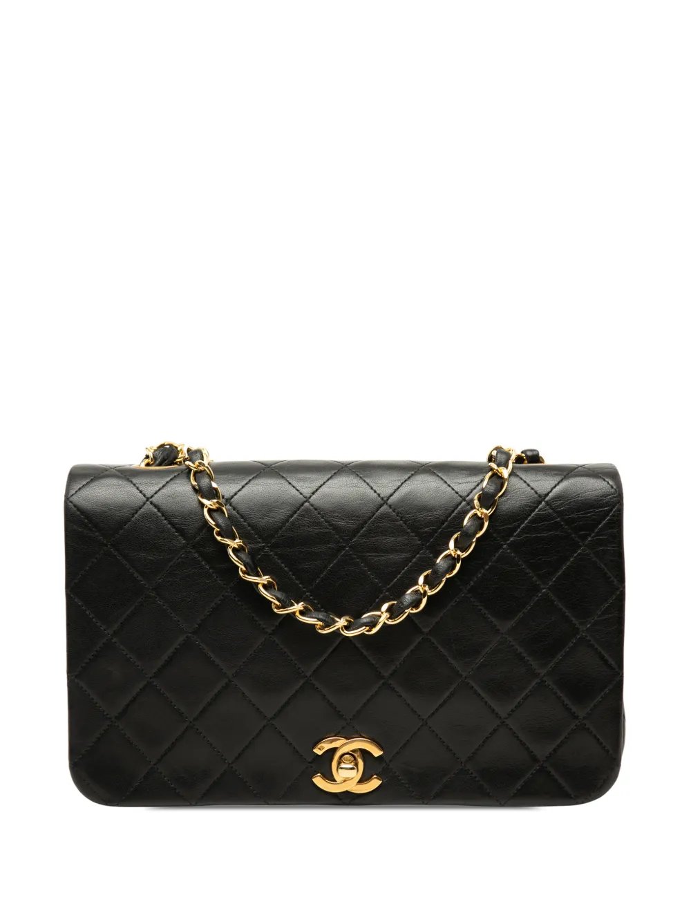 1989-1991 Small CC Quilted Lambskin Full Single Flap crossbody bag