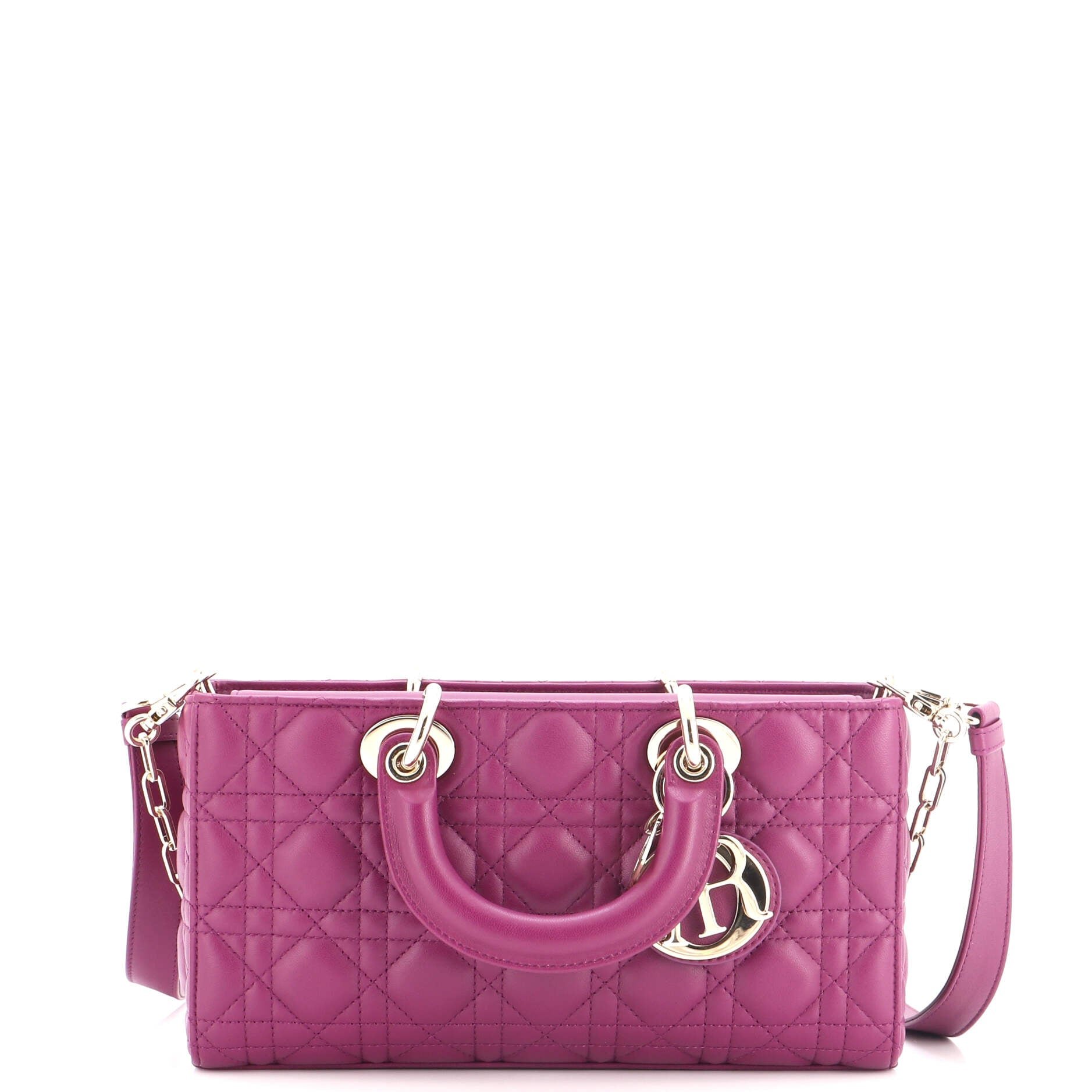 Lady D-Joy Bag Cannage Quilt Lambskin Medium