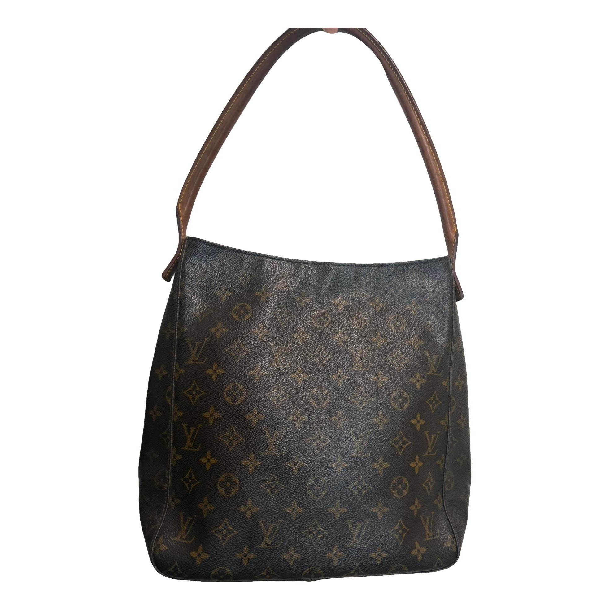 Looping leather handbag