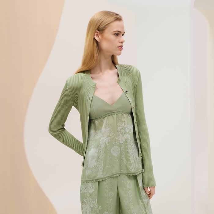 Vert Tendre Buttoned Cardigan
