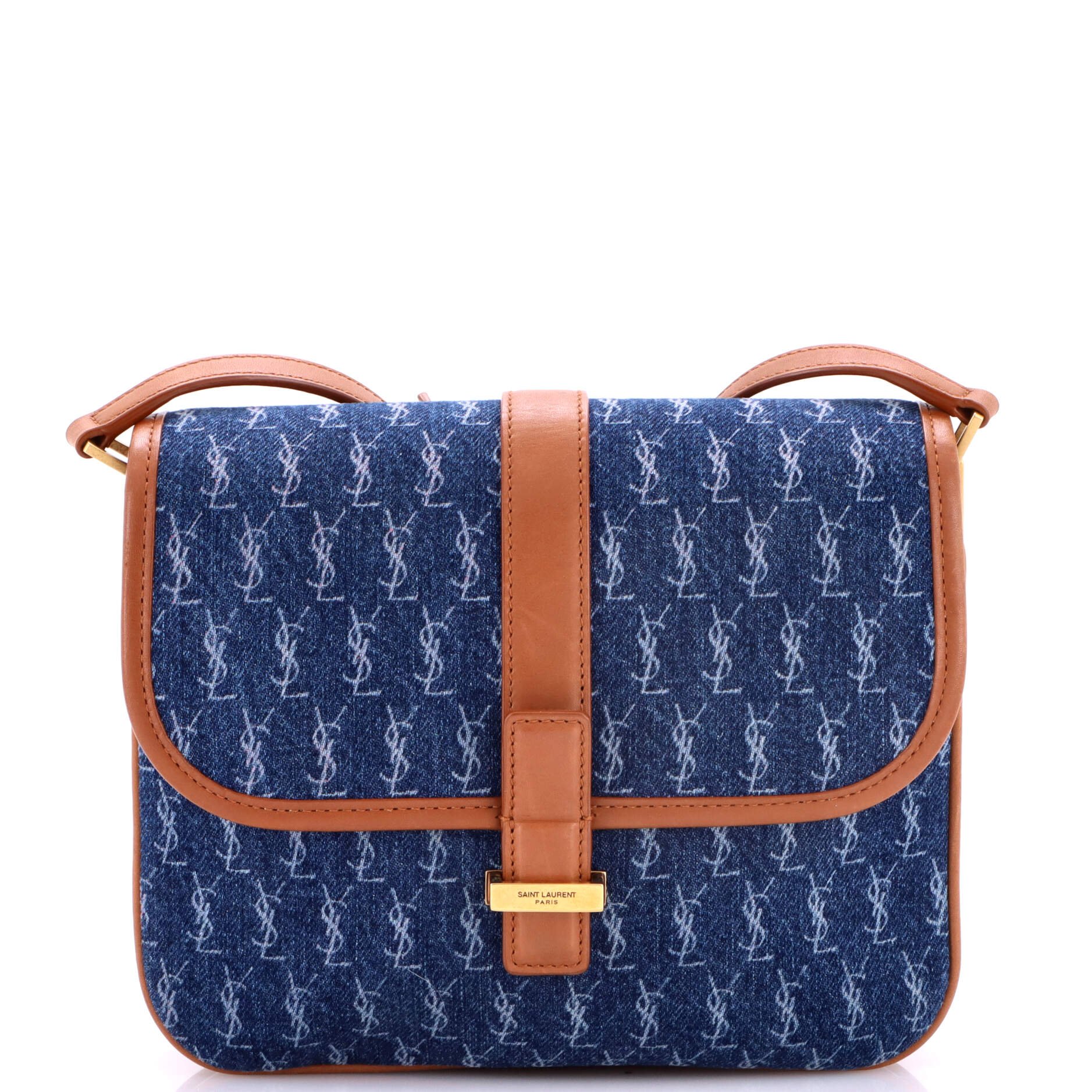 Le Monogramme Shoulder Bag Monogram All Over Denim Small
