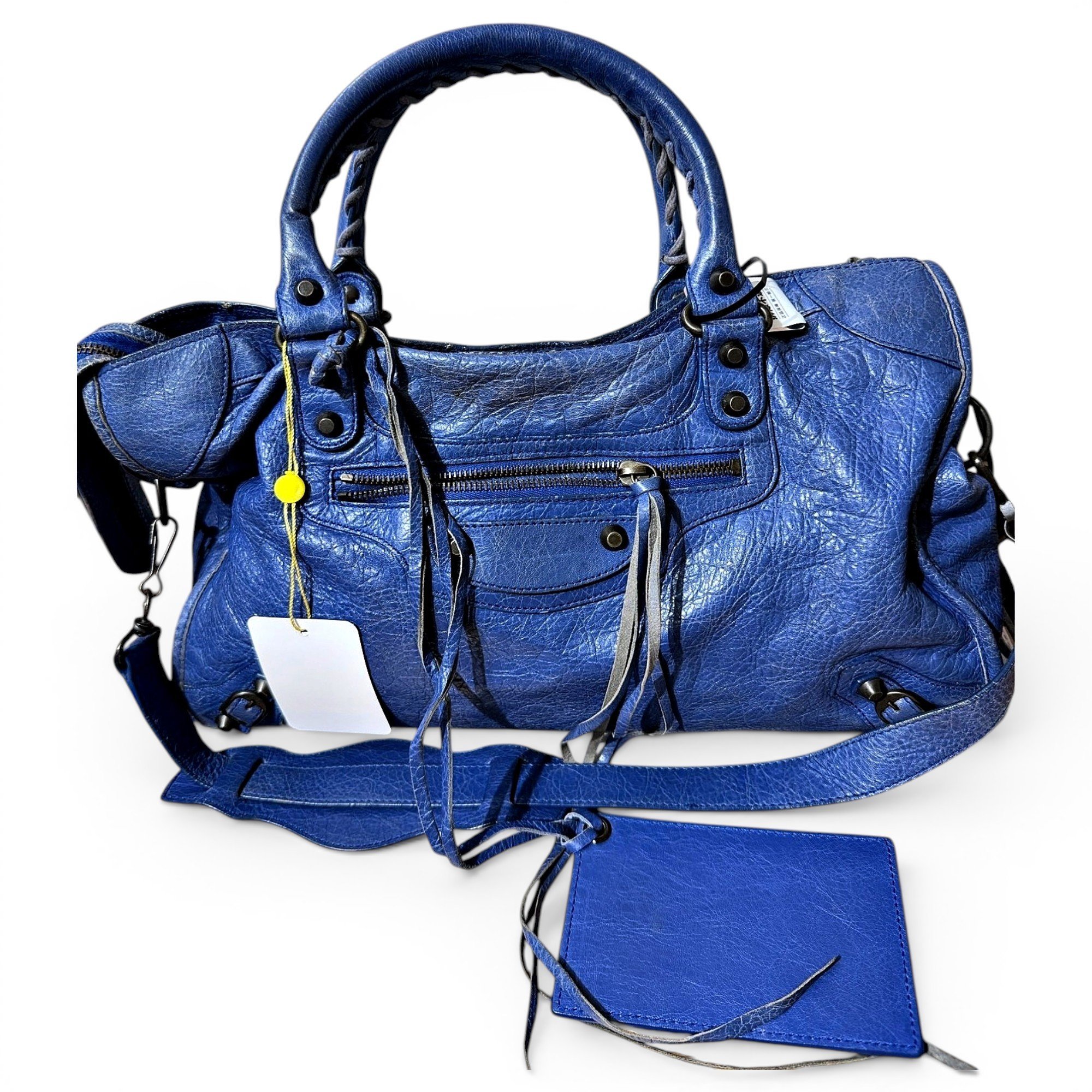 City leather handbag