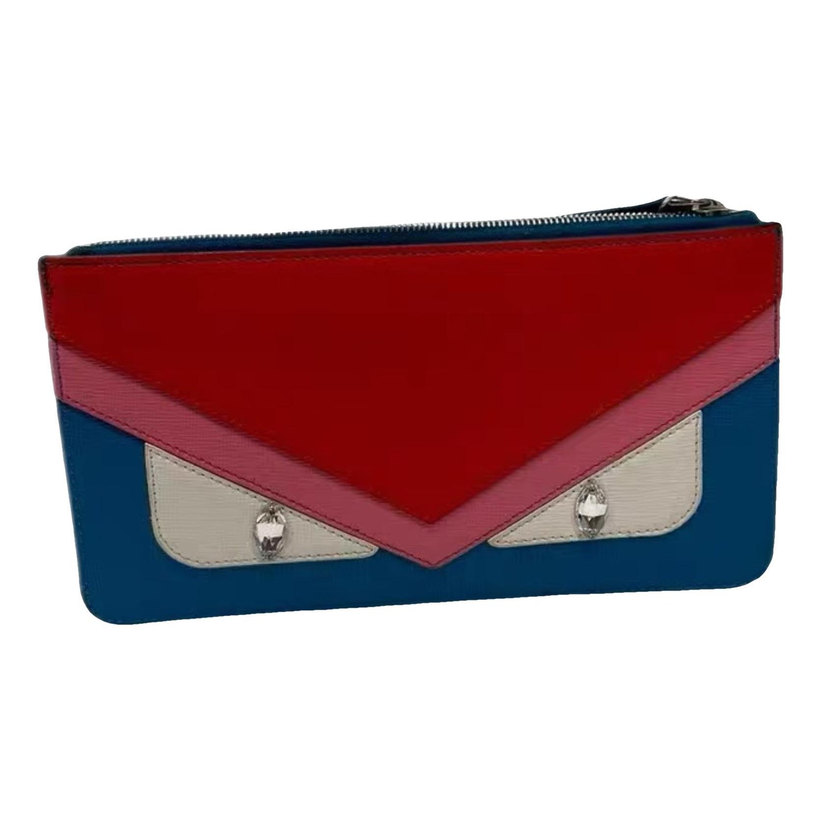 Leather clutch bag