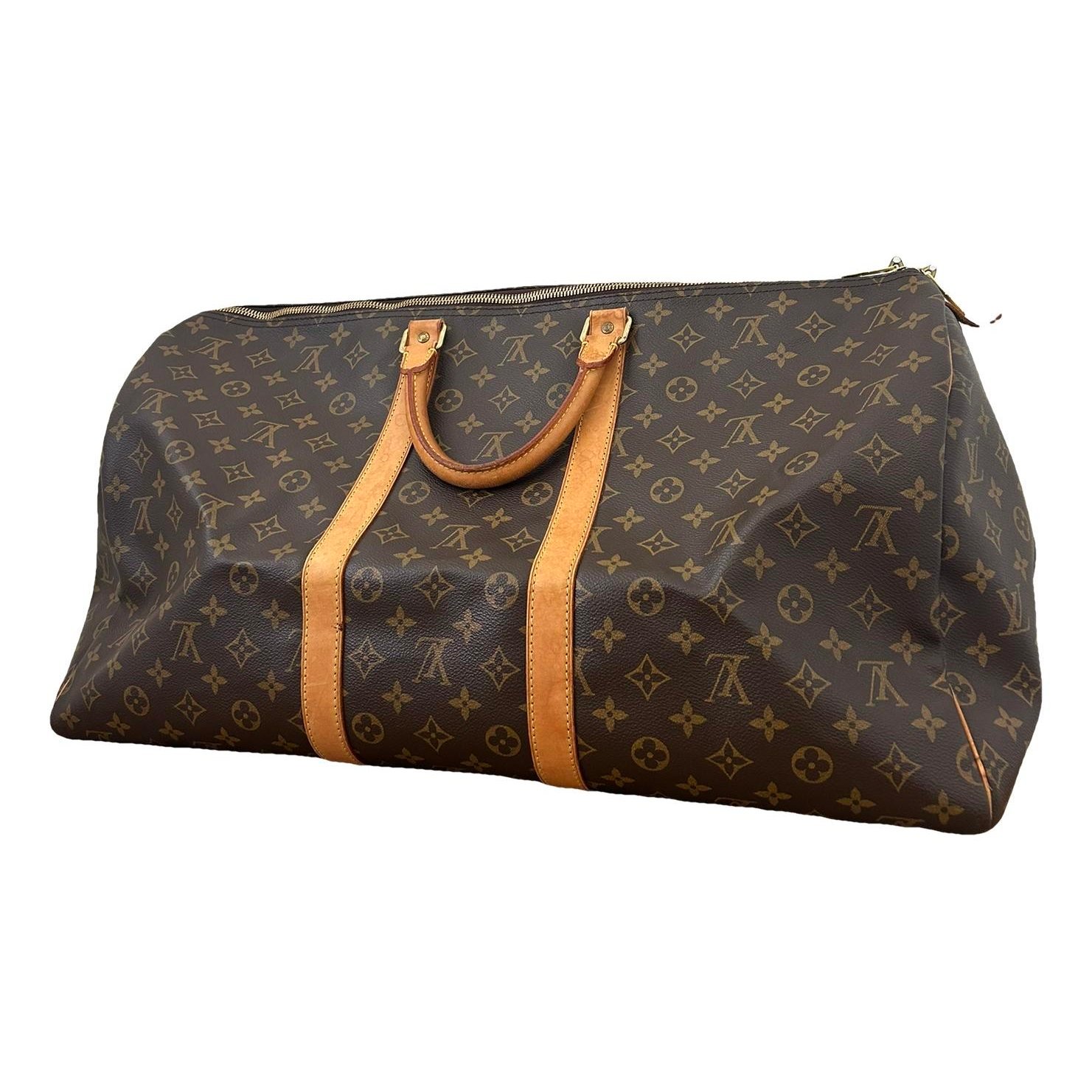 Keepall leather travel bag
