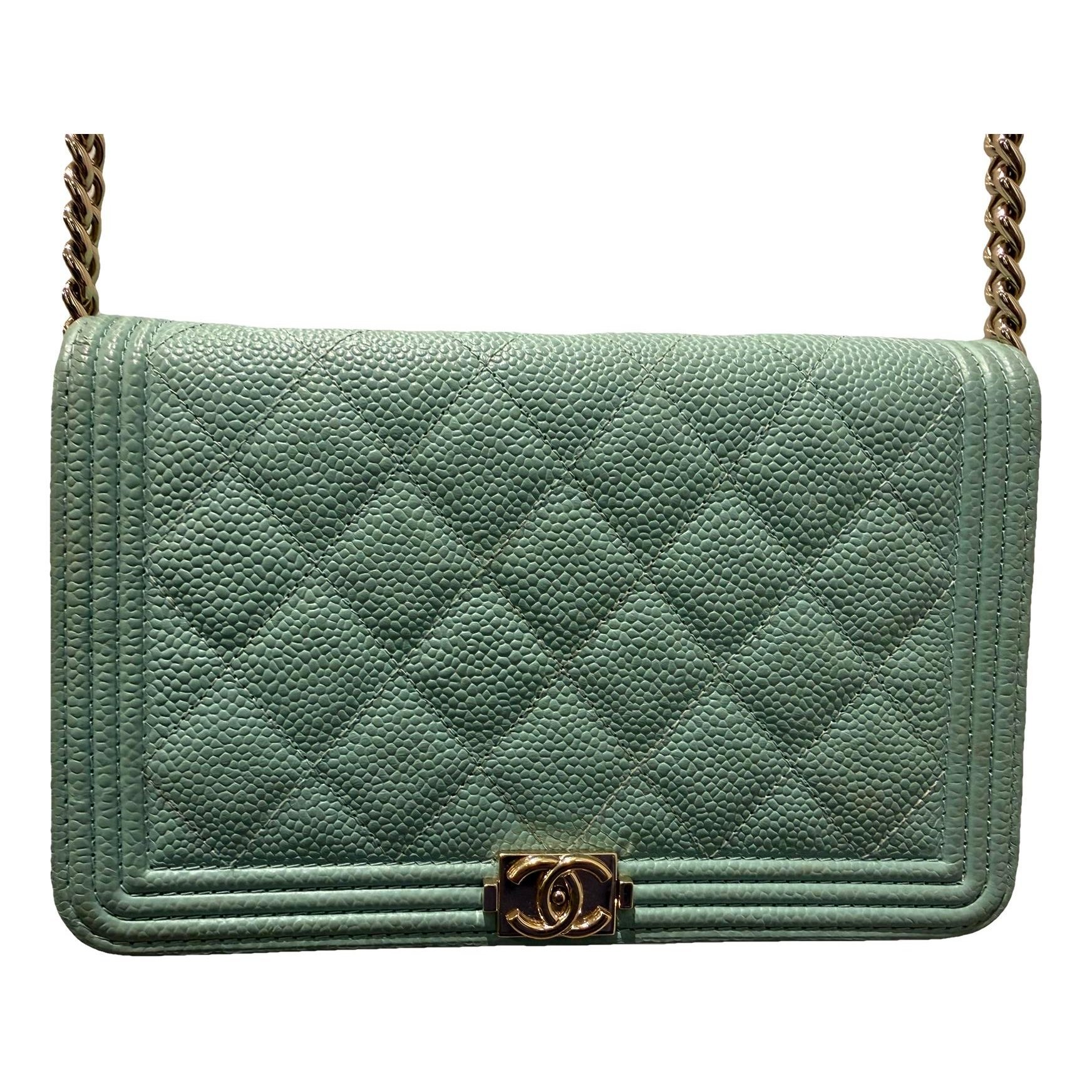 Wallet On Chain Boy leather crossbody bag
