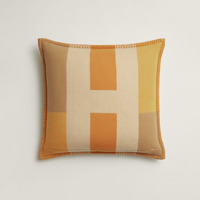 Gold H Horizon Pillow