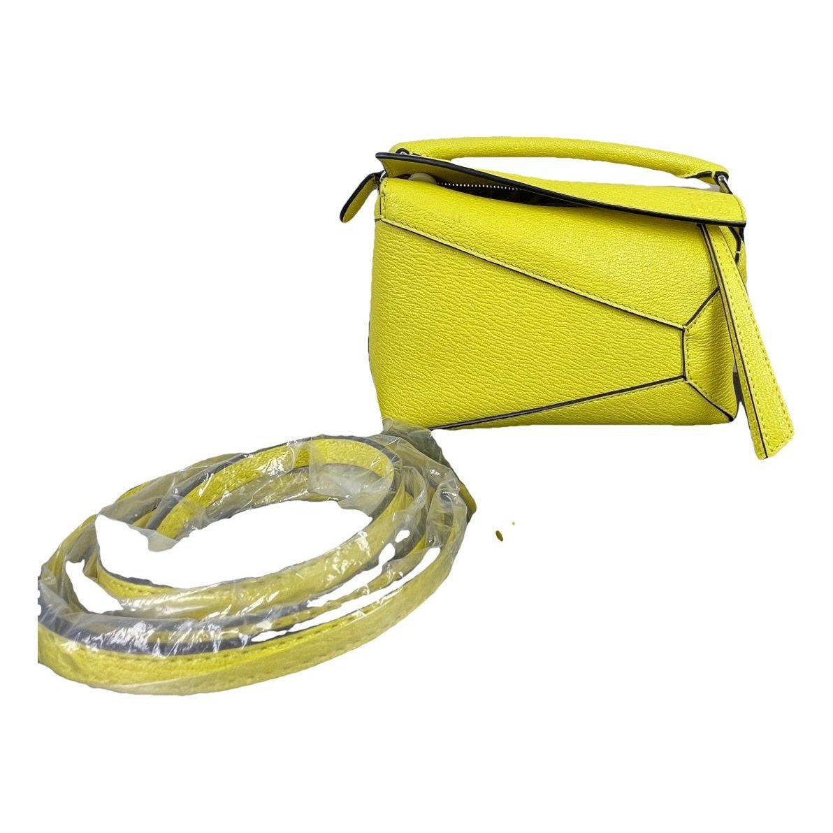 Puzzle leather handbag